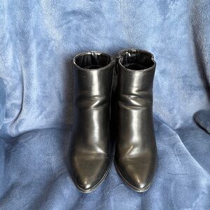 Expressions Sleek Black Ankle Booties